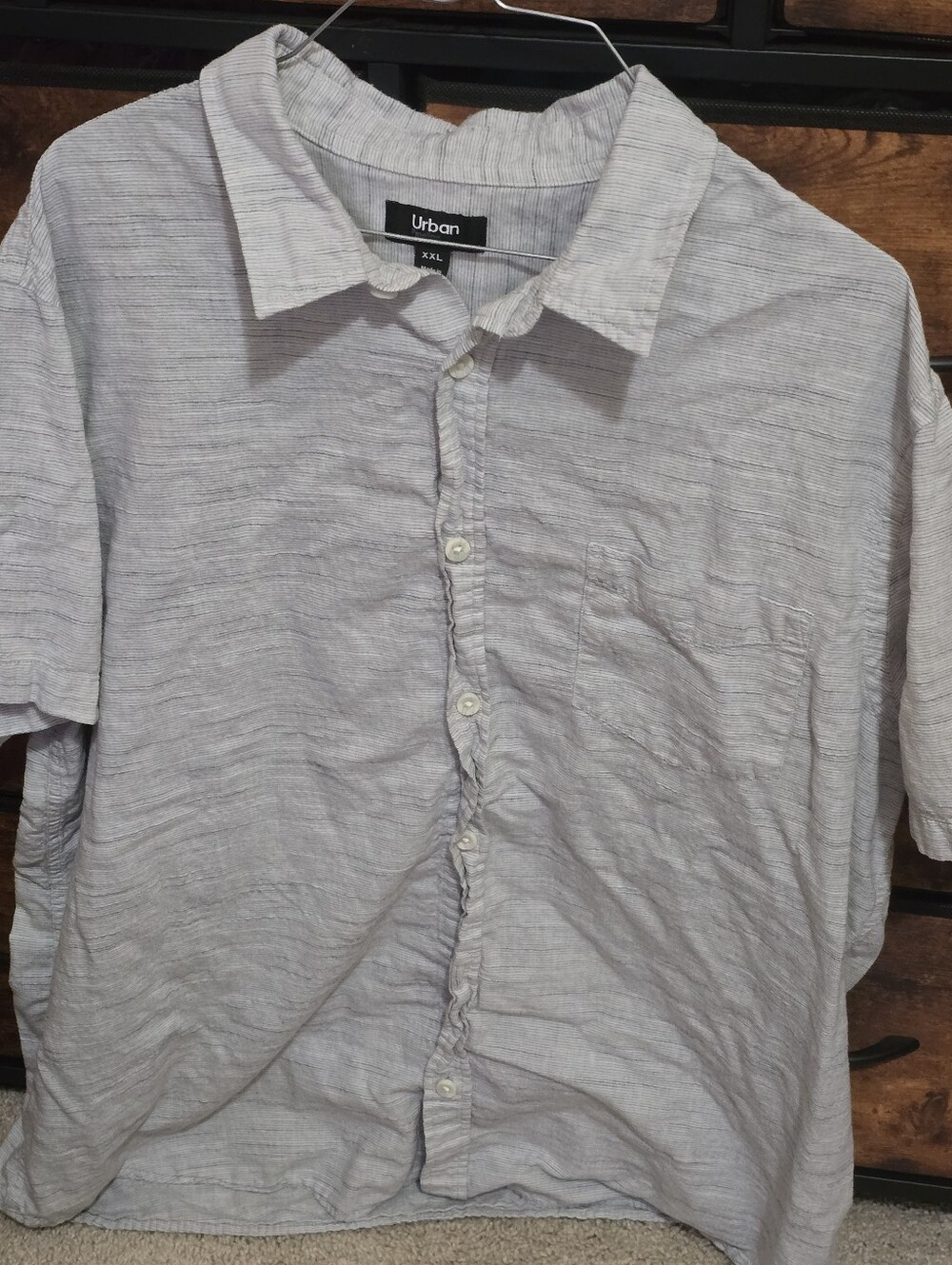 Urban Pipeline Light Gray Short-Sleeve Button-Down Shirt